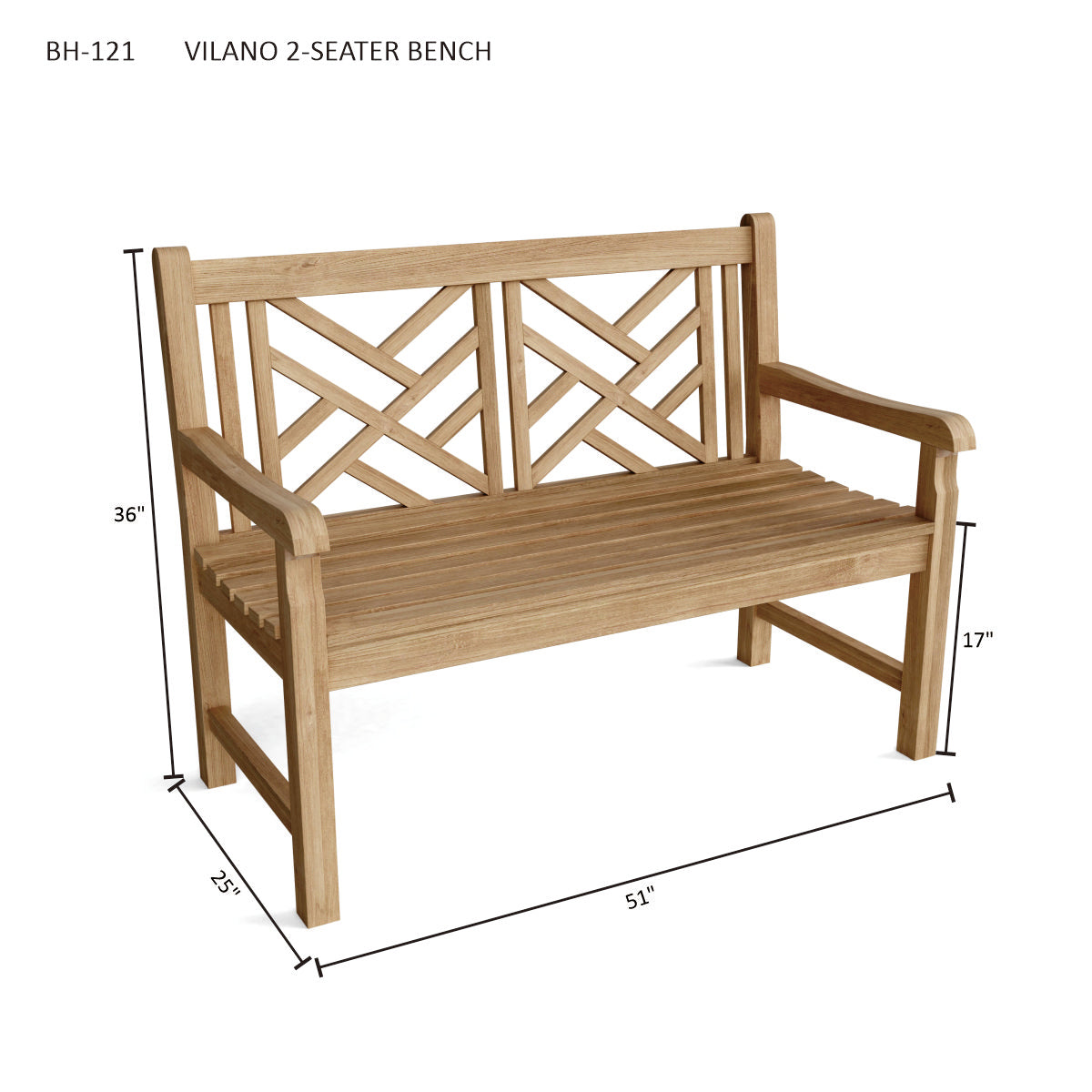 Vilano 2-Seater Bench