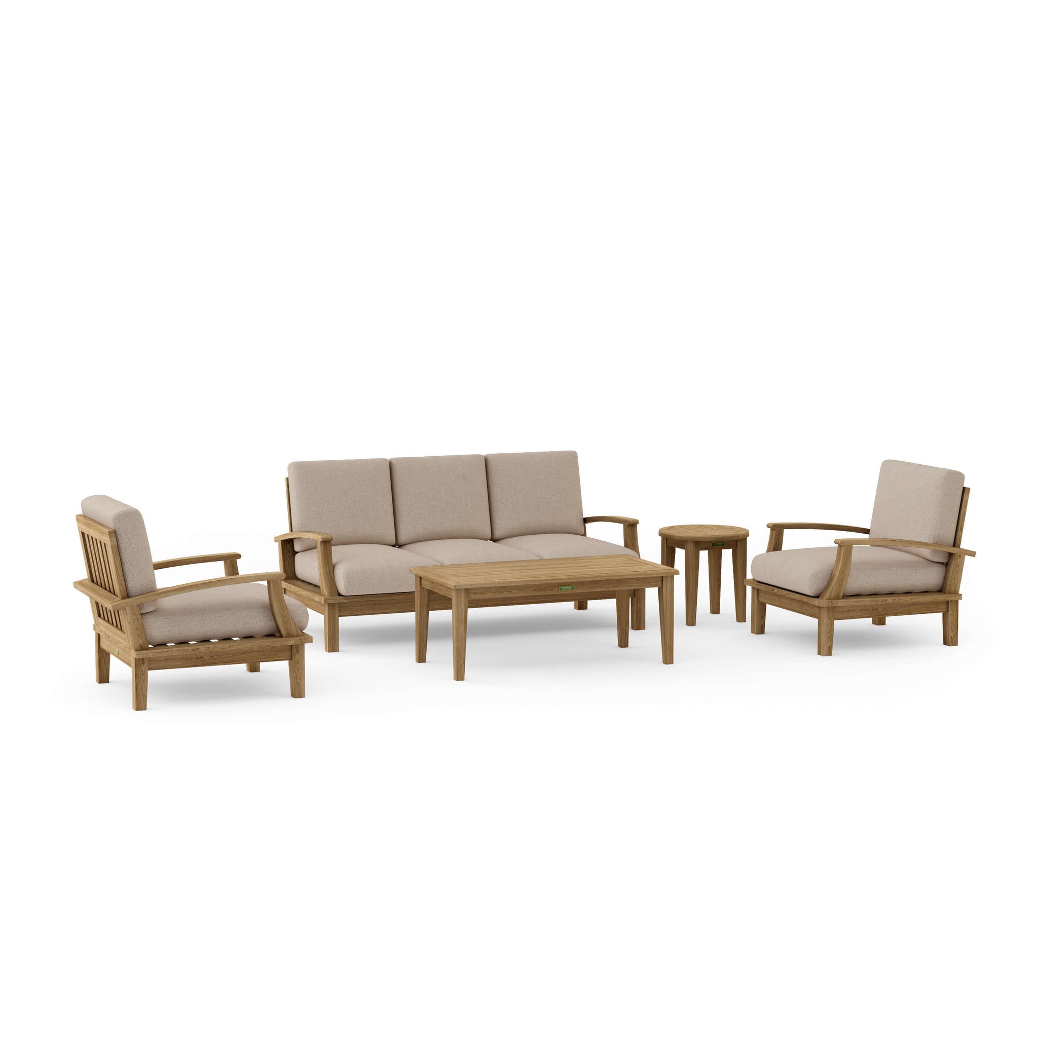 Natural Finish Smooth Well Sanded Brianna Deep Seating Set