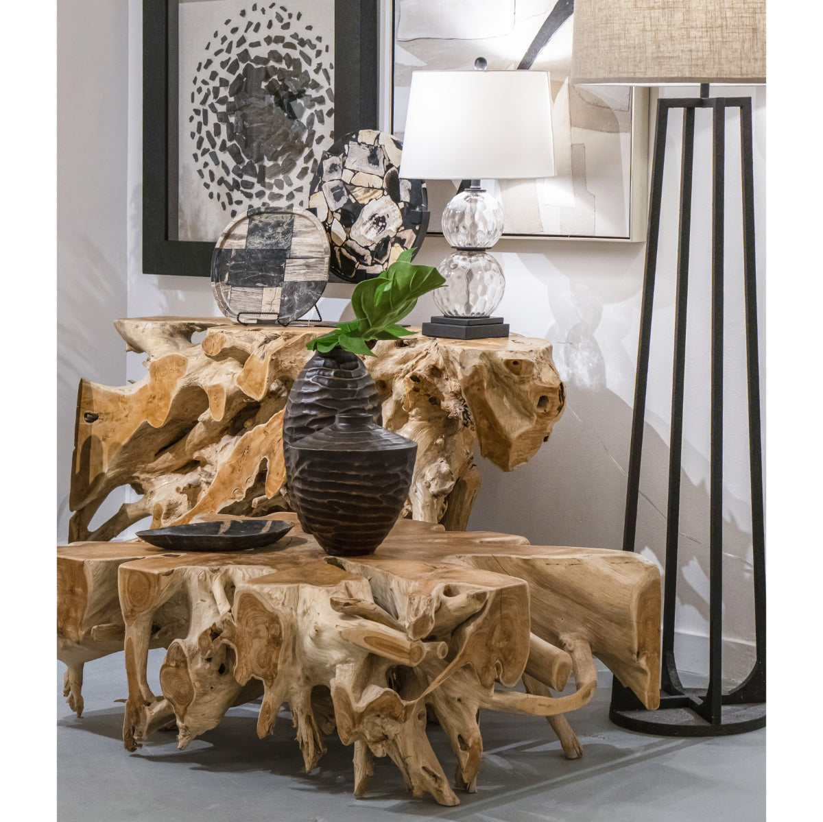 Teak Root Console Table