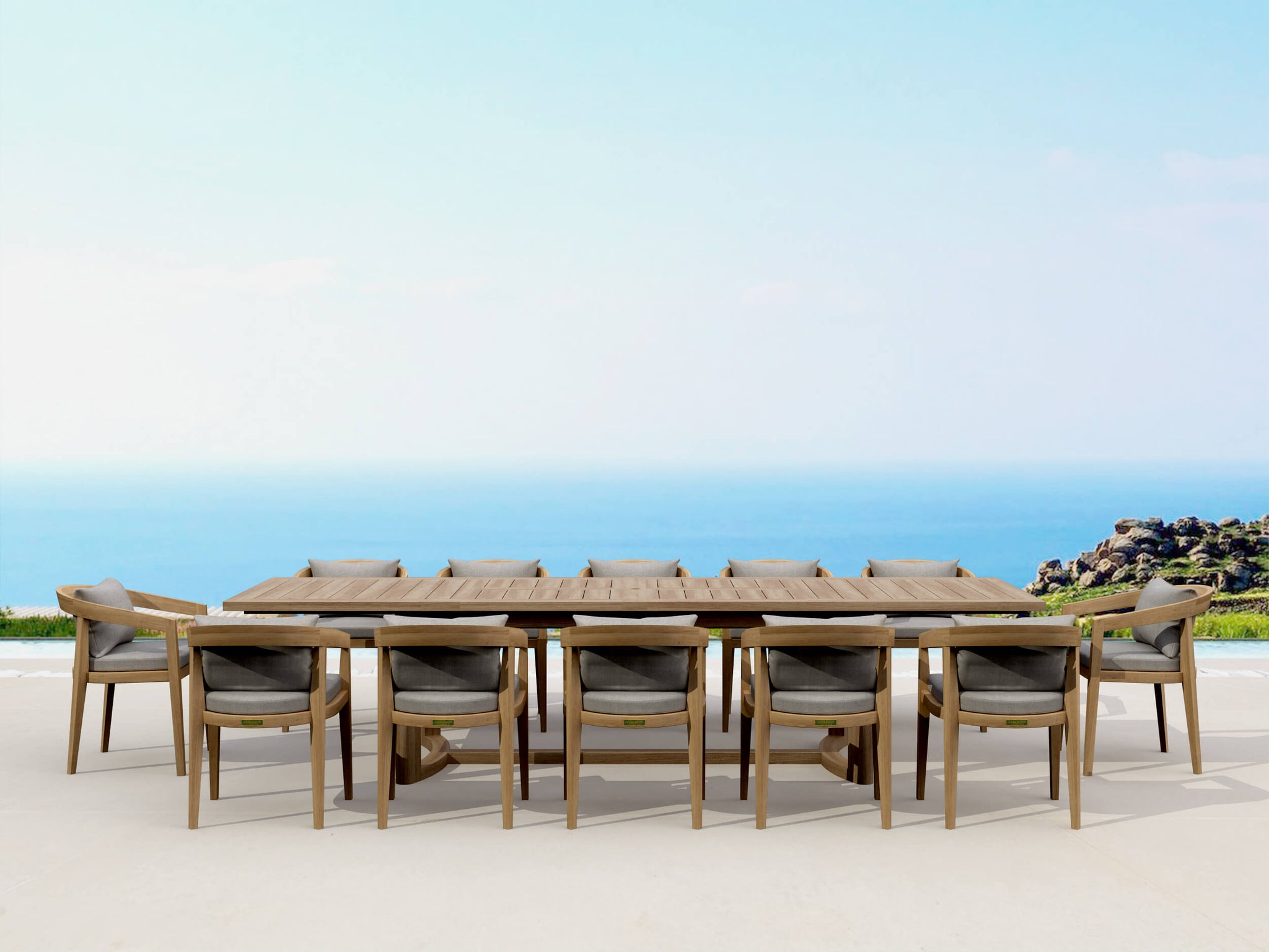 Toscana 13-PCS Extension  Dining Table Set