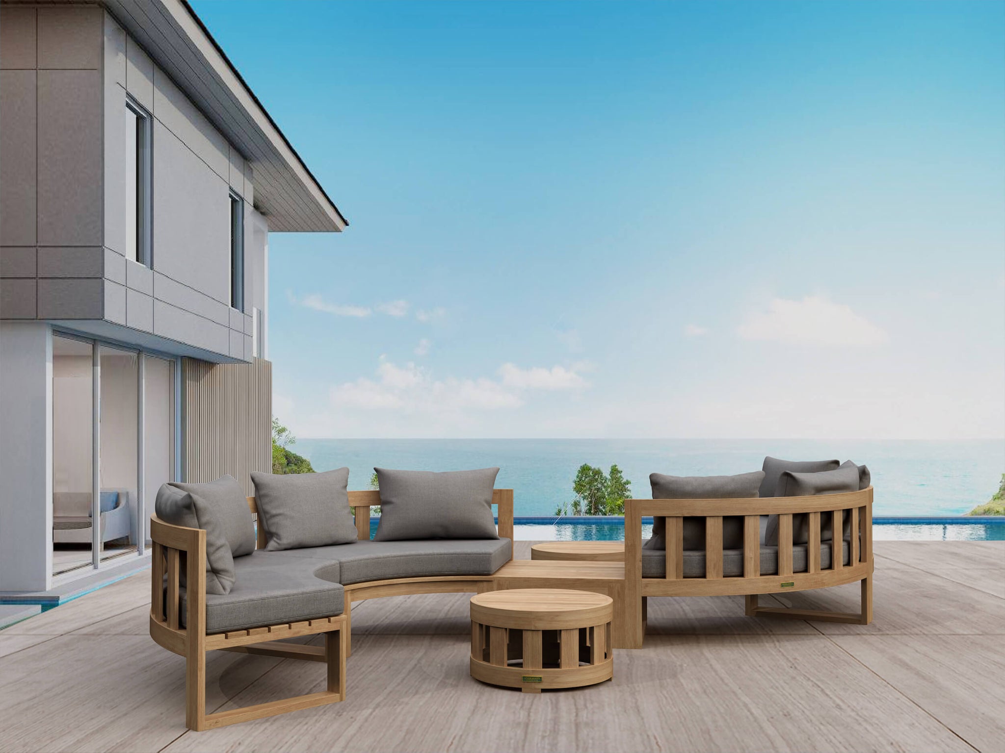 Circular Modular Deep Seating for Any Outdoor Setting Set