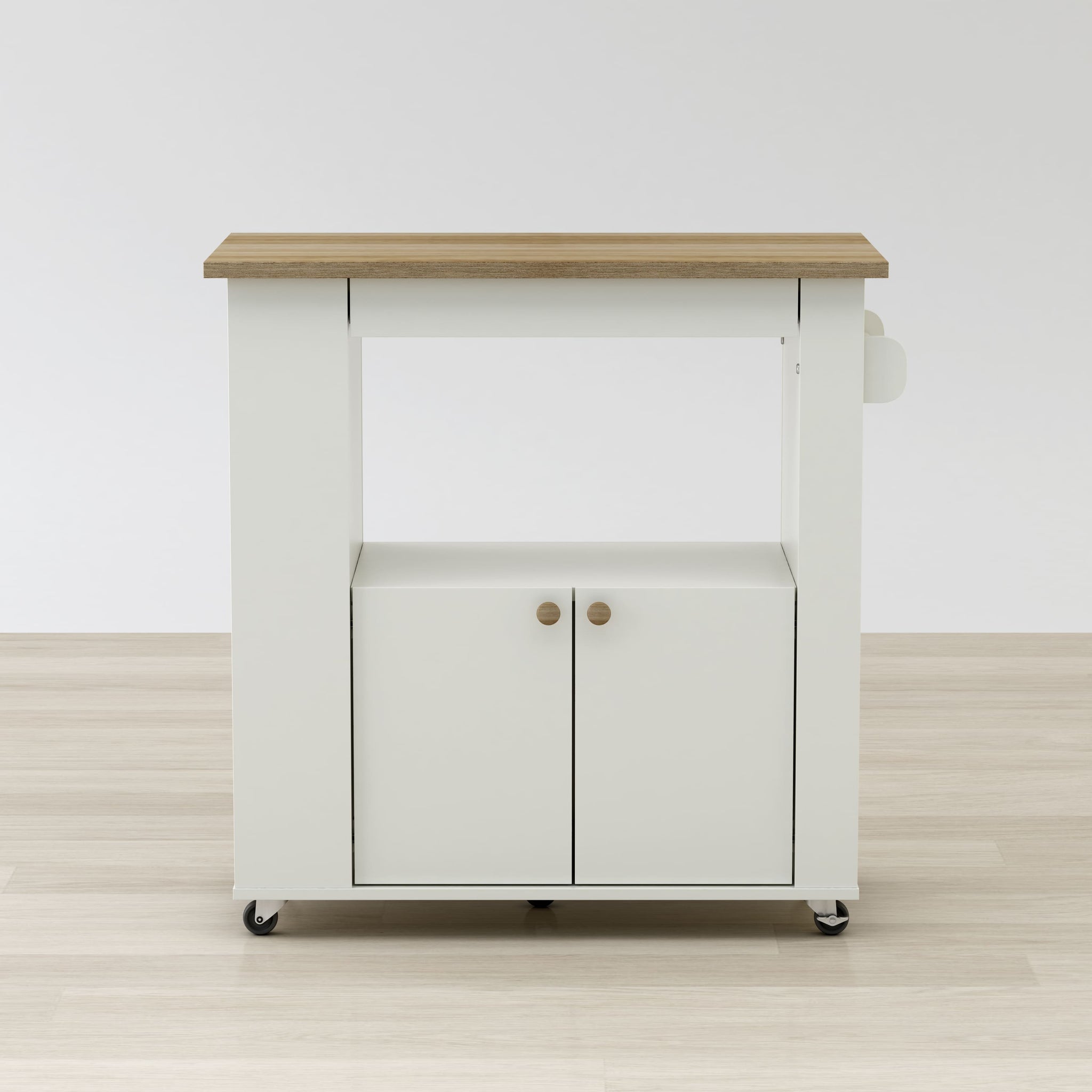 Aston Wooden Kitchen Cart – With Wheels and Storage