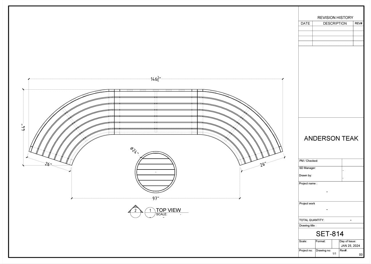 Circular Modular Set for Small and Large Outdoor Areas Set