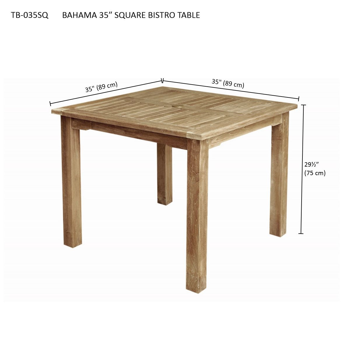 Bahama Square Bistro Table