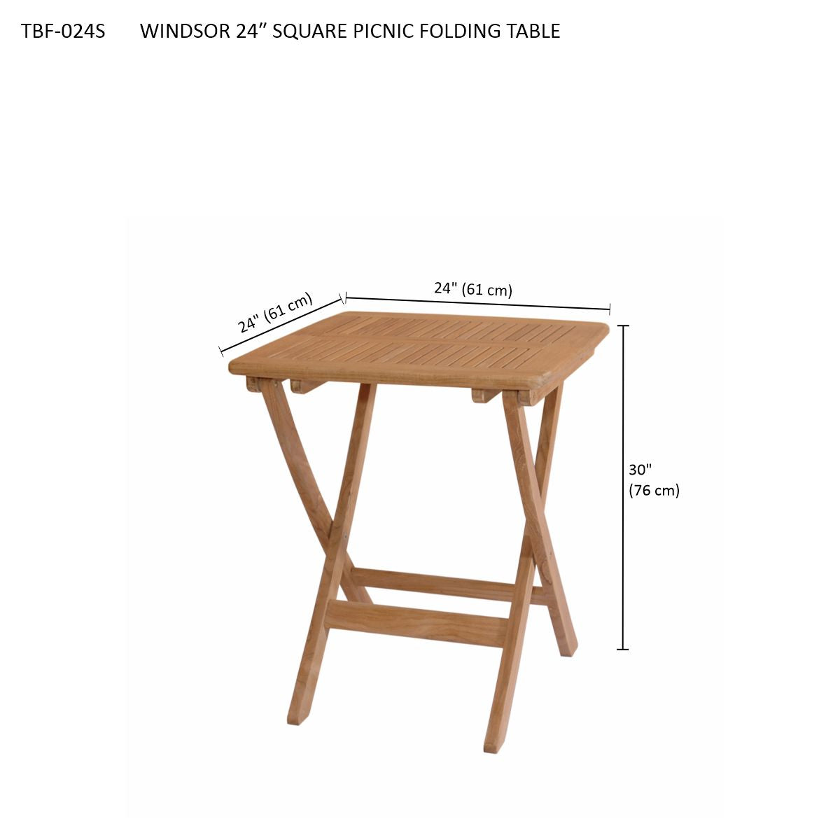 Windsor Square Picnic Folding Table