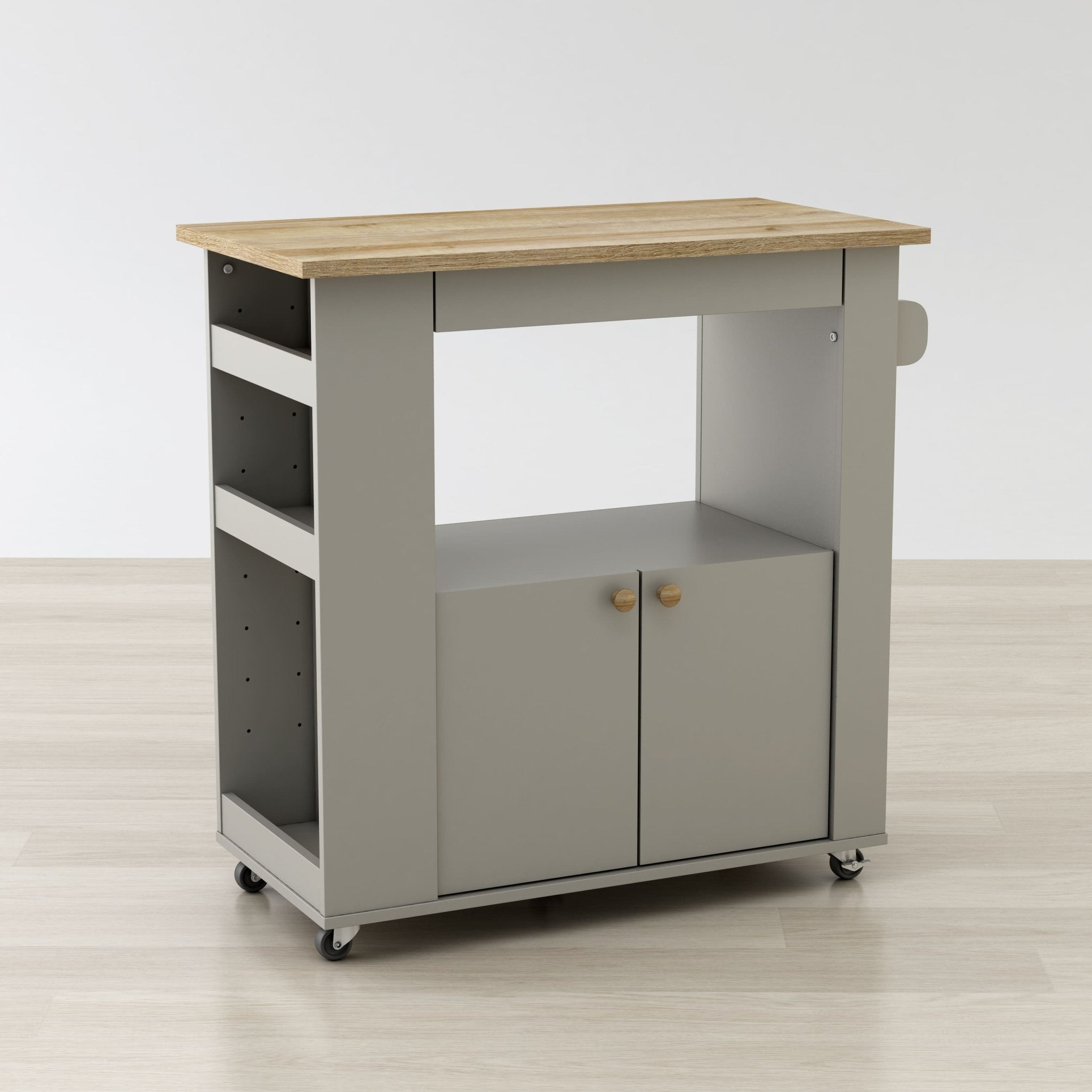 Astor Kitchen Cart – Mobile Island With Shelves & Drawers - Outside Depot