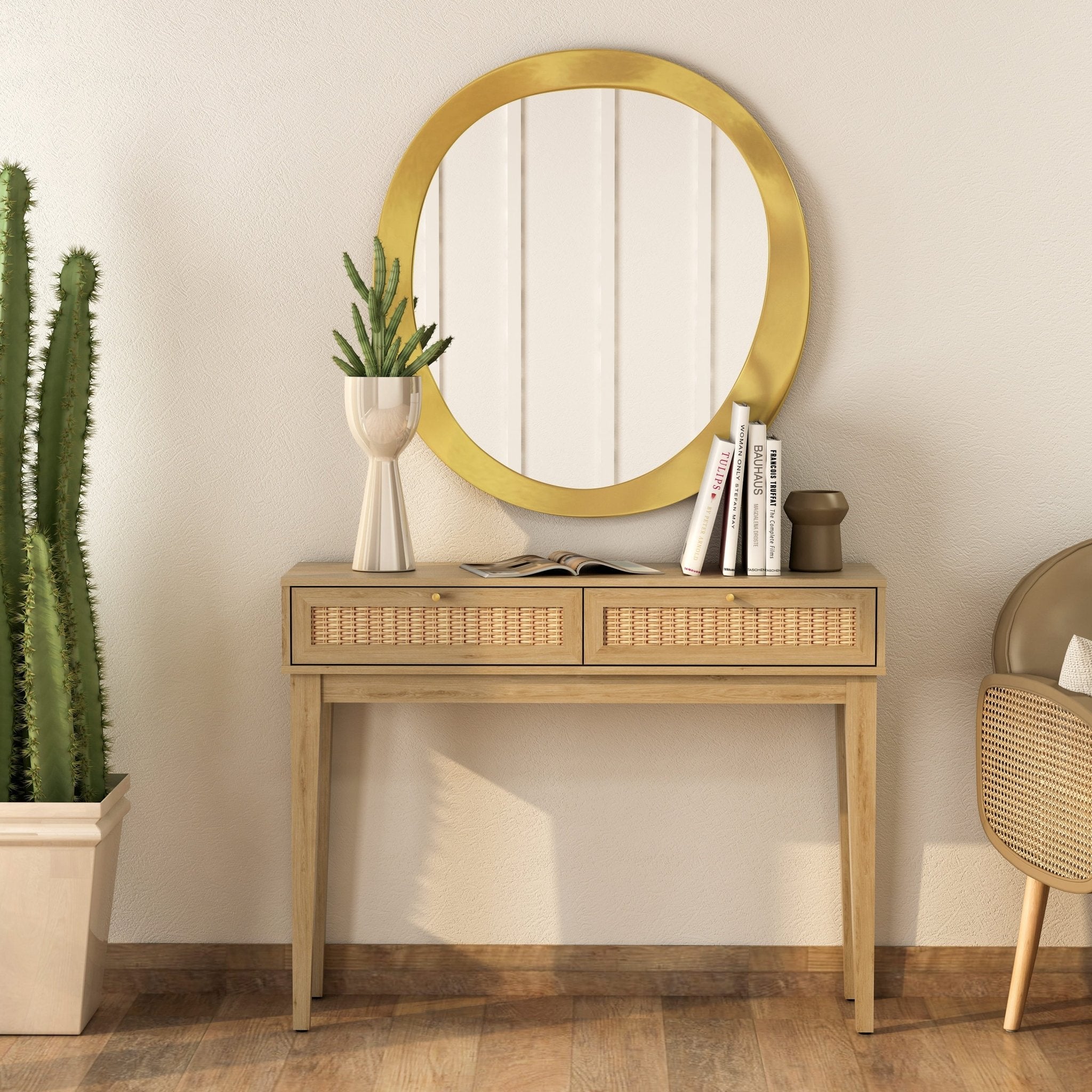 Bodrum Wooden Console Table Sleek Minimalist Design - Outside Depot