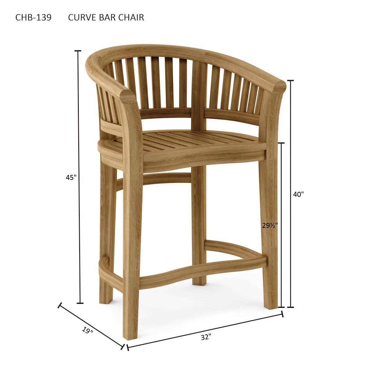 Curve Bar Chair - Outside Depot