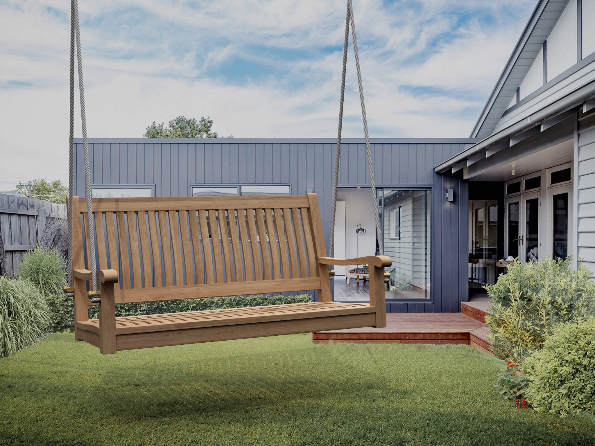 Del - Amo Straight Swing Bench - Outside Depot