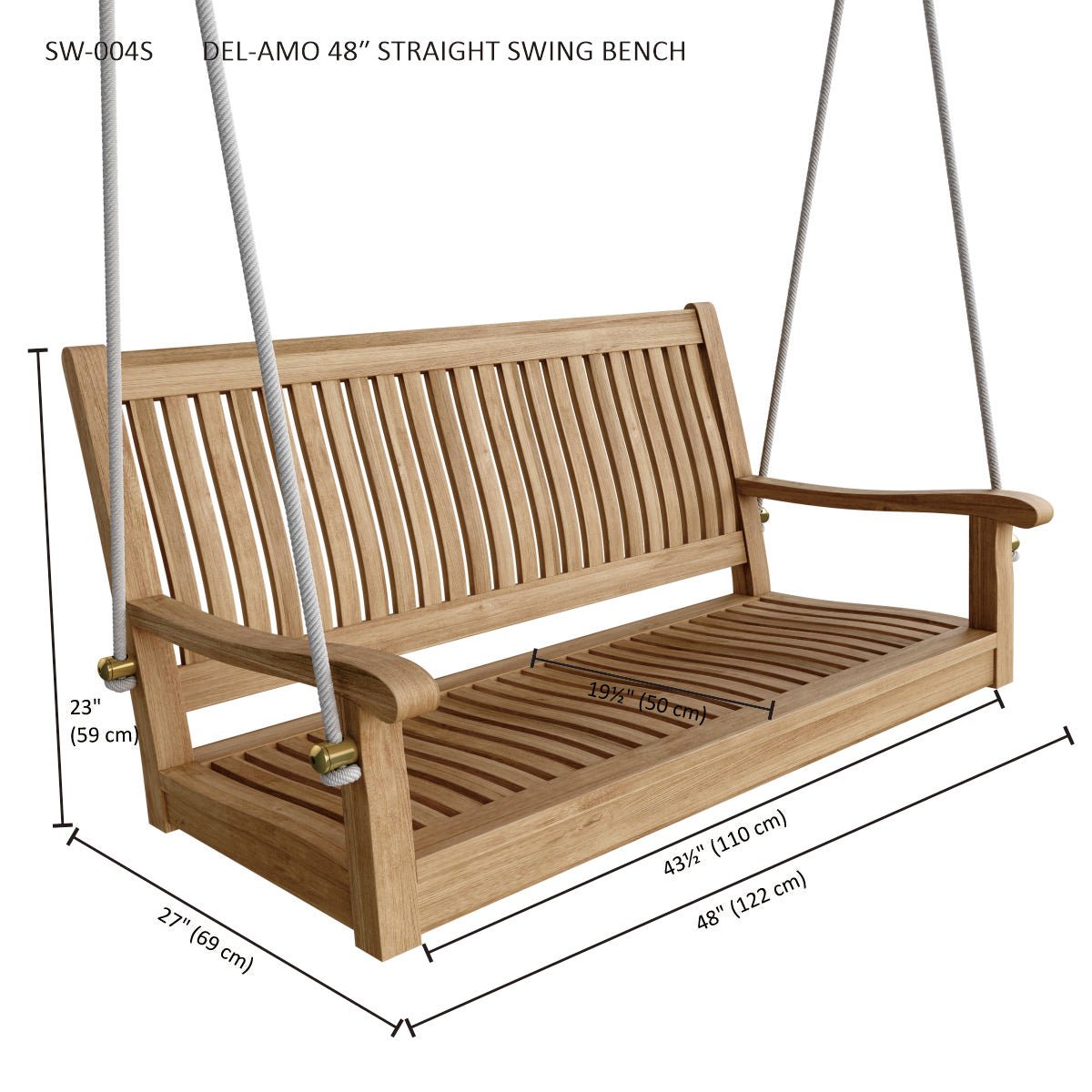 Del - Amo Straight Swing Bench - Outside Depot