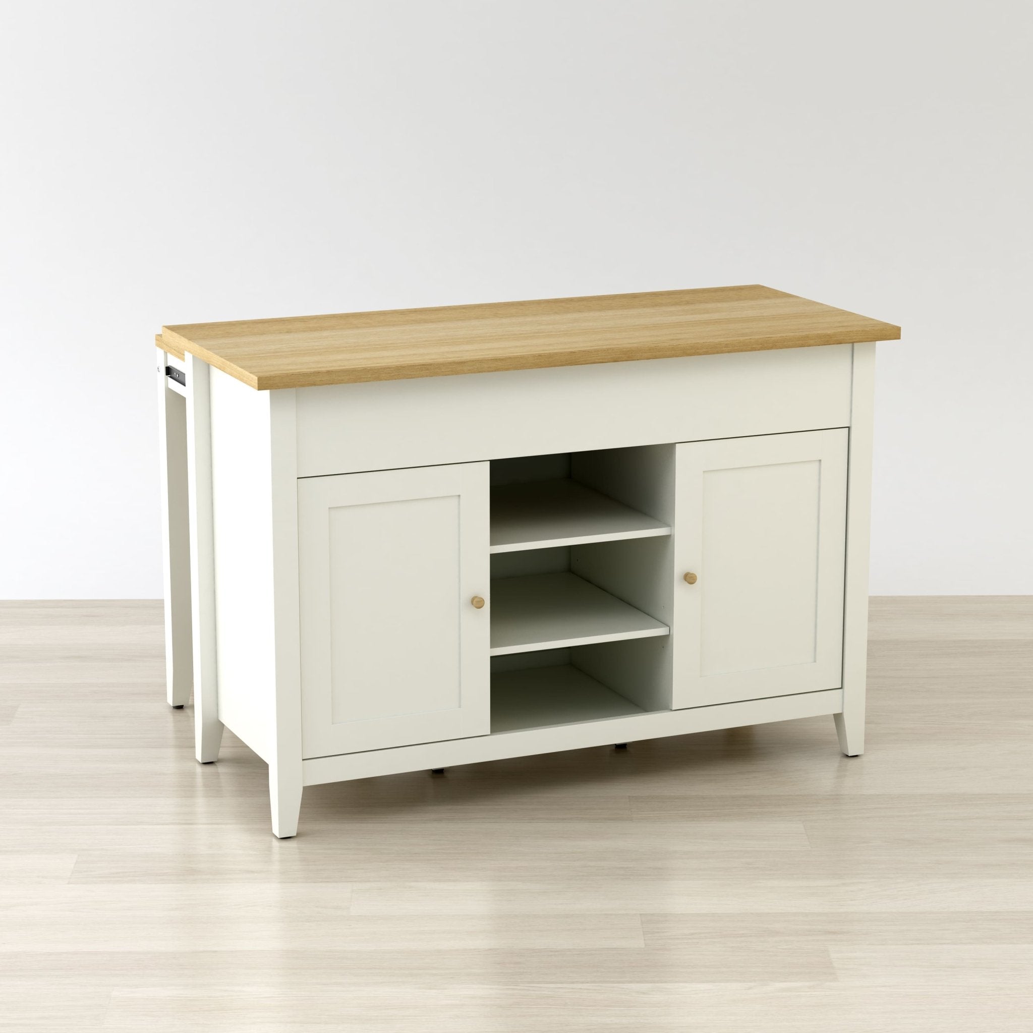 Delphi Kitchen Island – Storage Cabinet with Countertop - Outside Depot