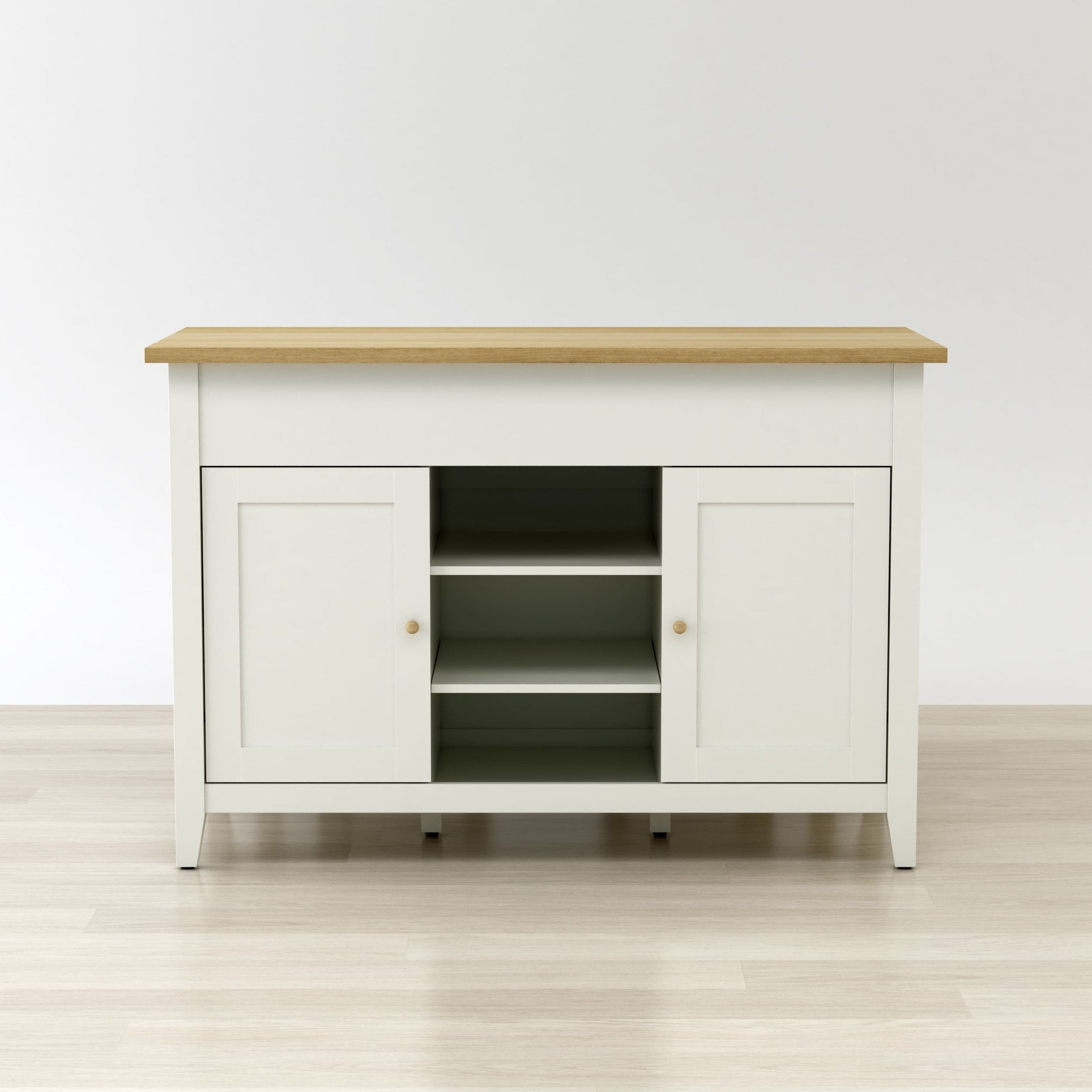 Delphi Kitchen Island – Storage Cabinet with Countertop - Outside Depot
