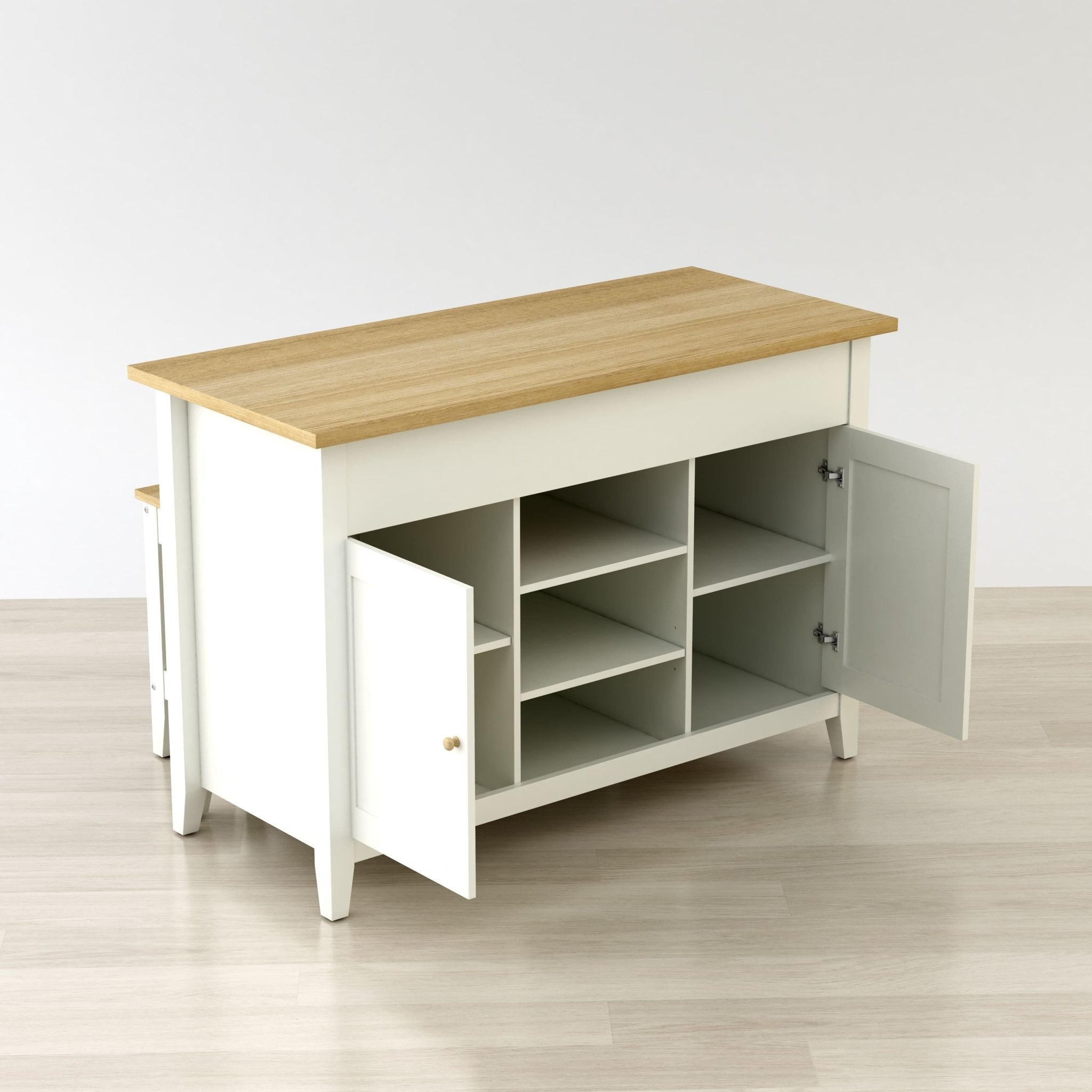 Delphi Kitchen Island – Storage Cabinet with Countertop - Outside Depot