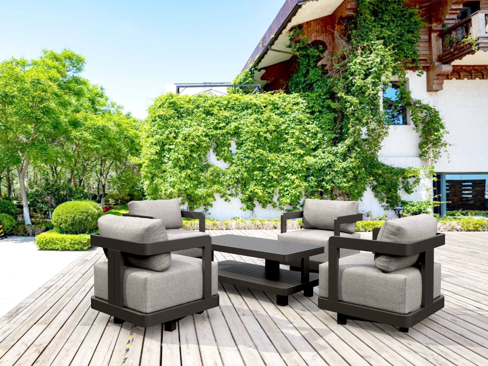 Granada Aluminum Deep Seating Set - Outside Depot