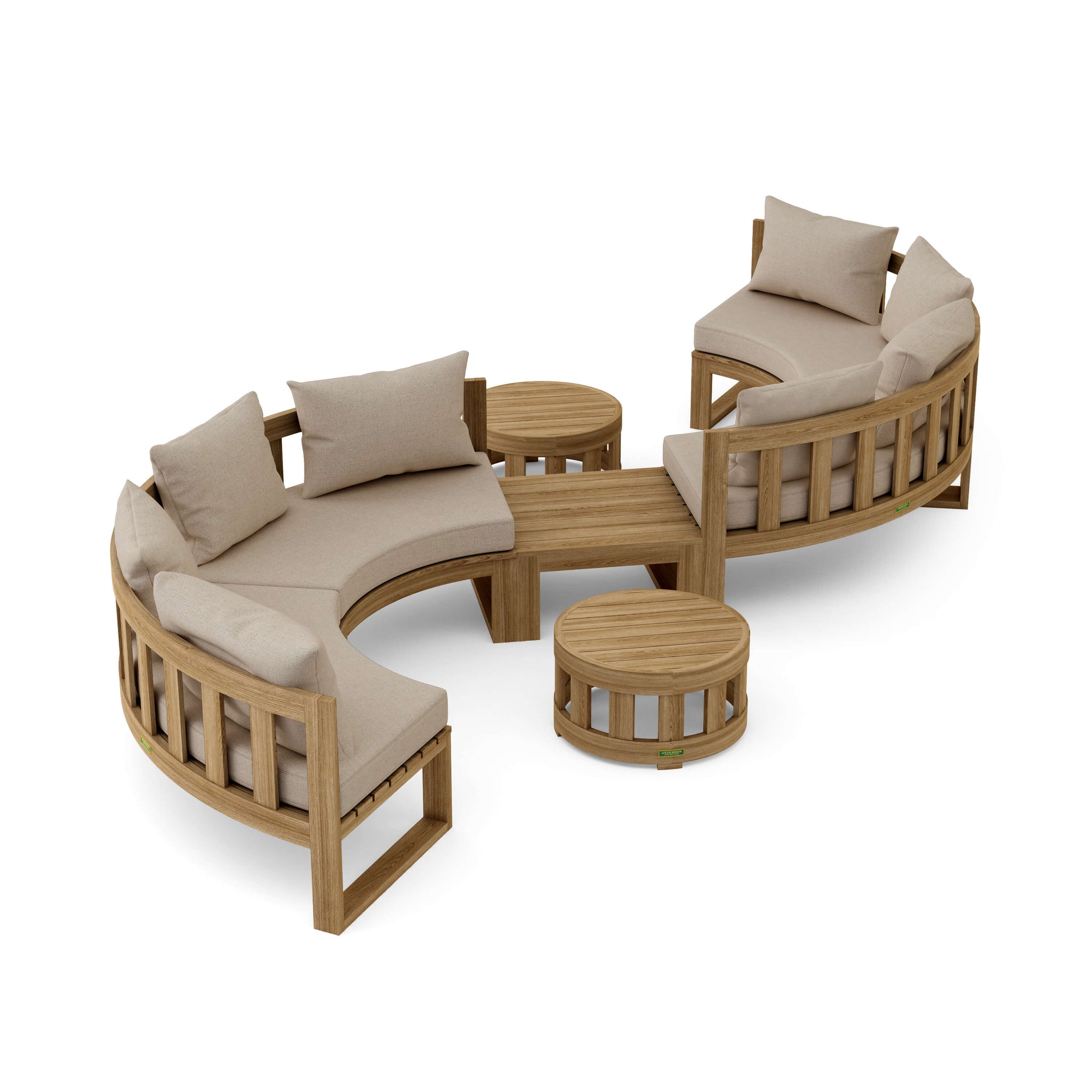Circular Modular Deep Seating for Any Outdoor Setting Set