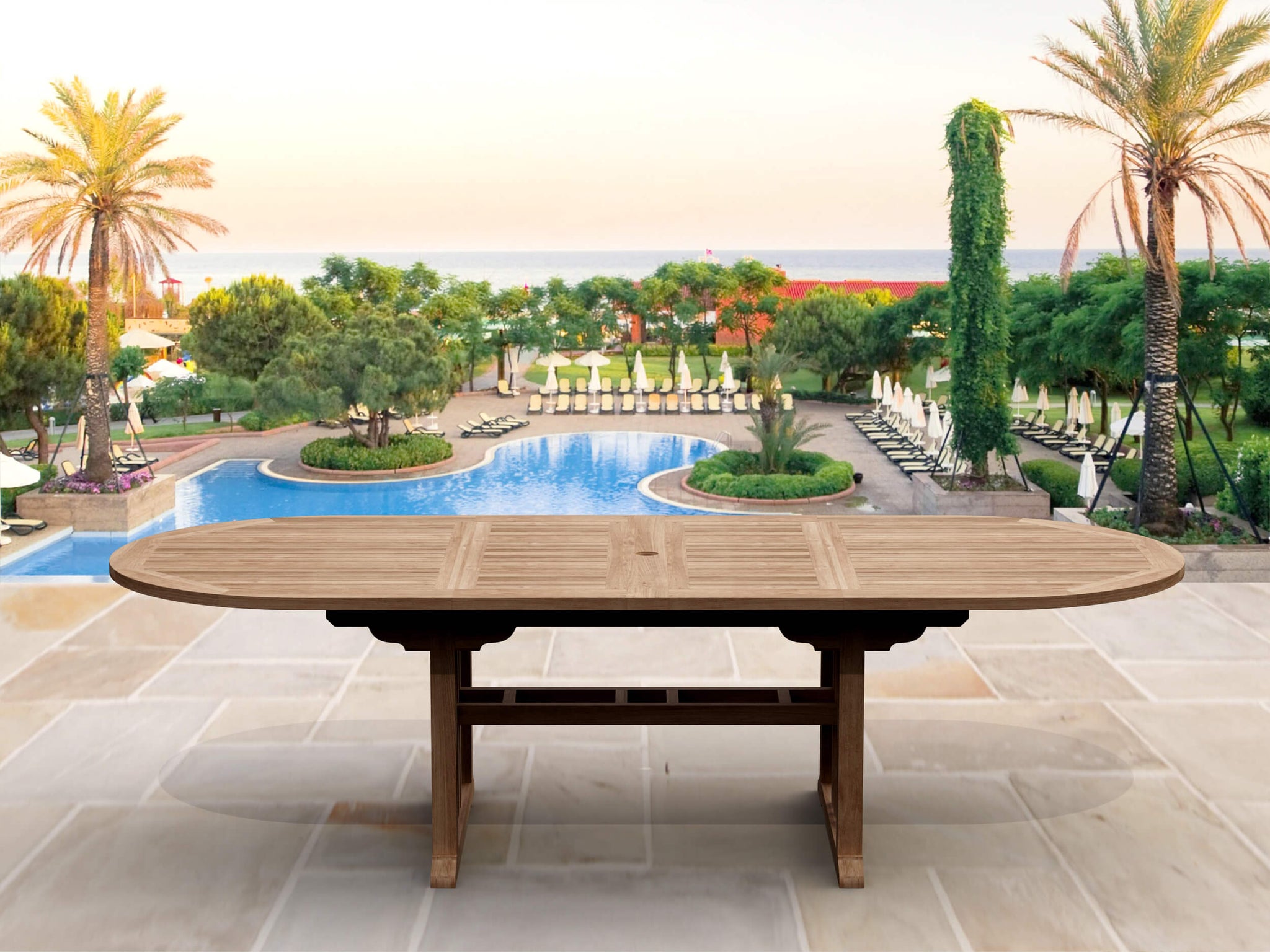 Sahara Oval Double Extension Dining Table