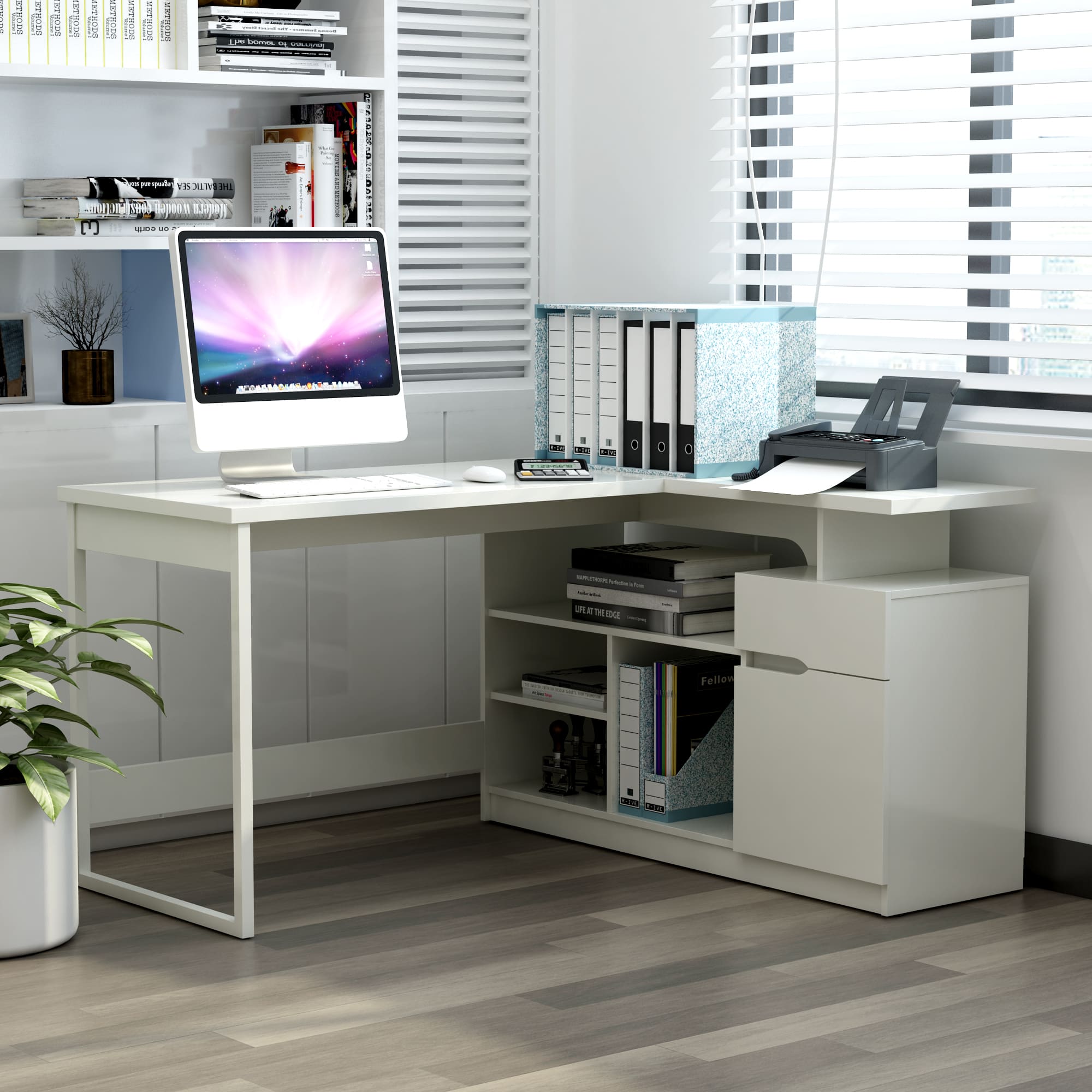 Lexi L - Shaped Corner Desk - Outside Depot
