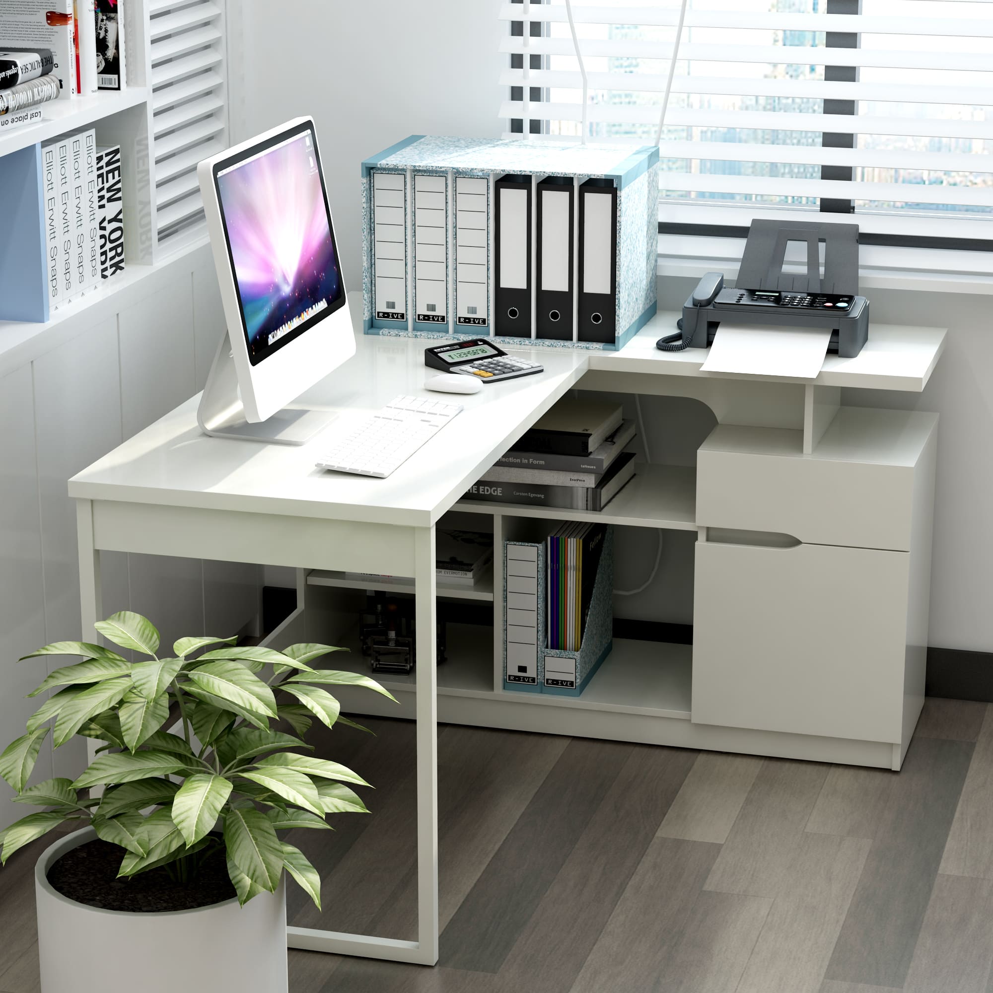 Lexi L - Shaped Corner Desk - Outside Depot