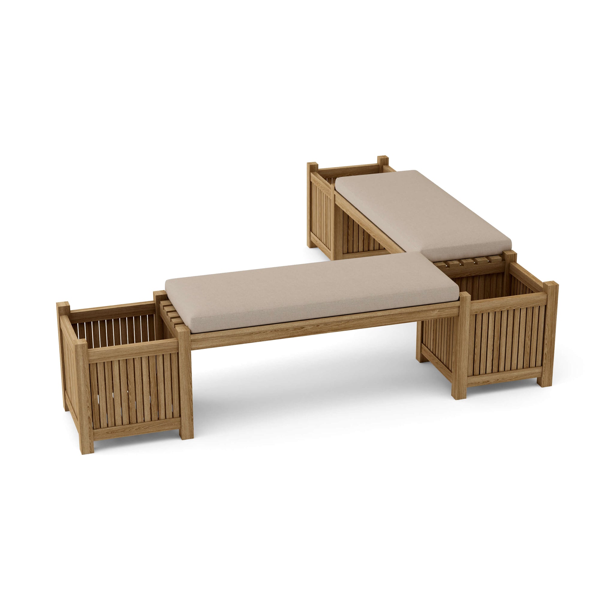 Solid Wood Planter Bench