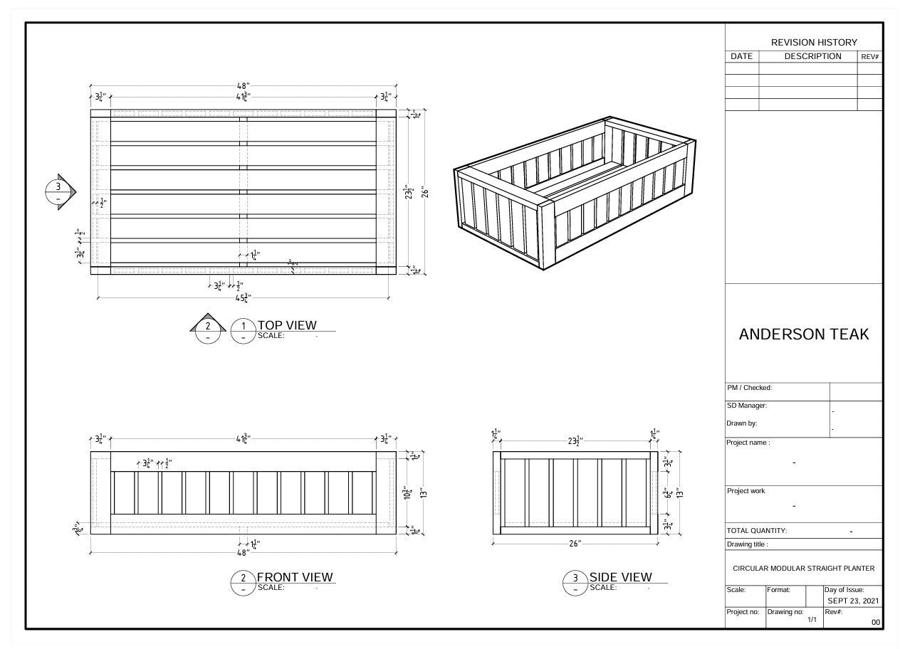 Straight Modular Planter