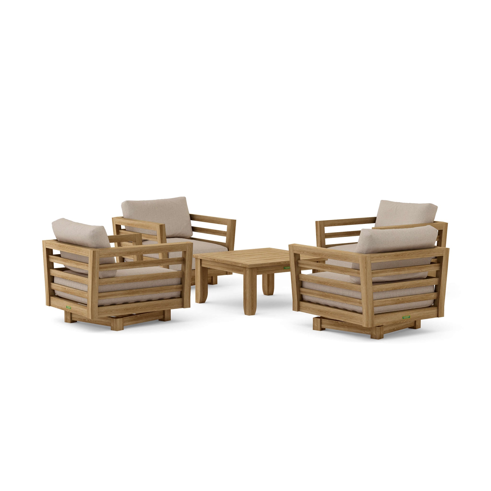 Cordoba Deep Seating Swivel Armchair Set