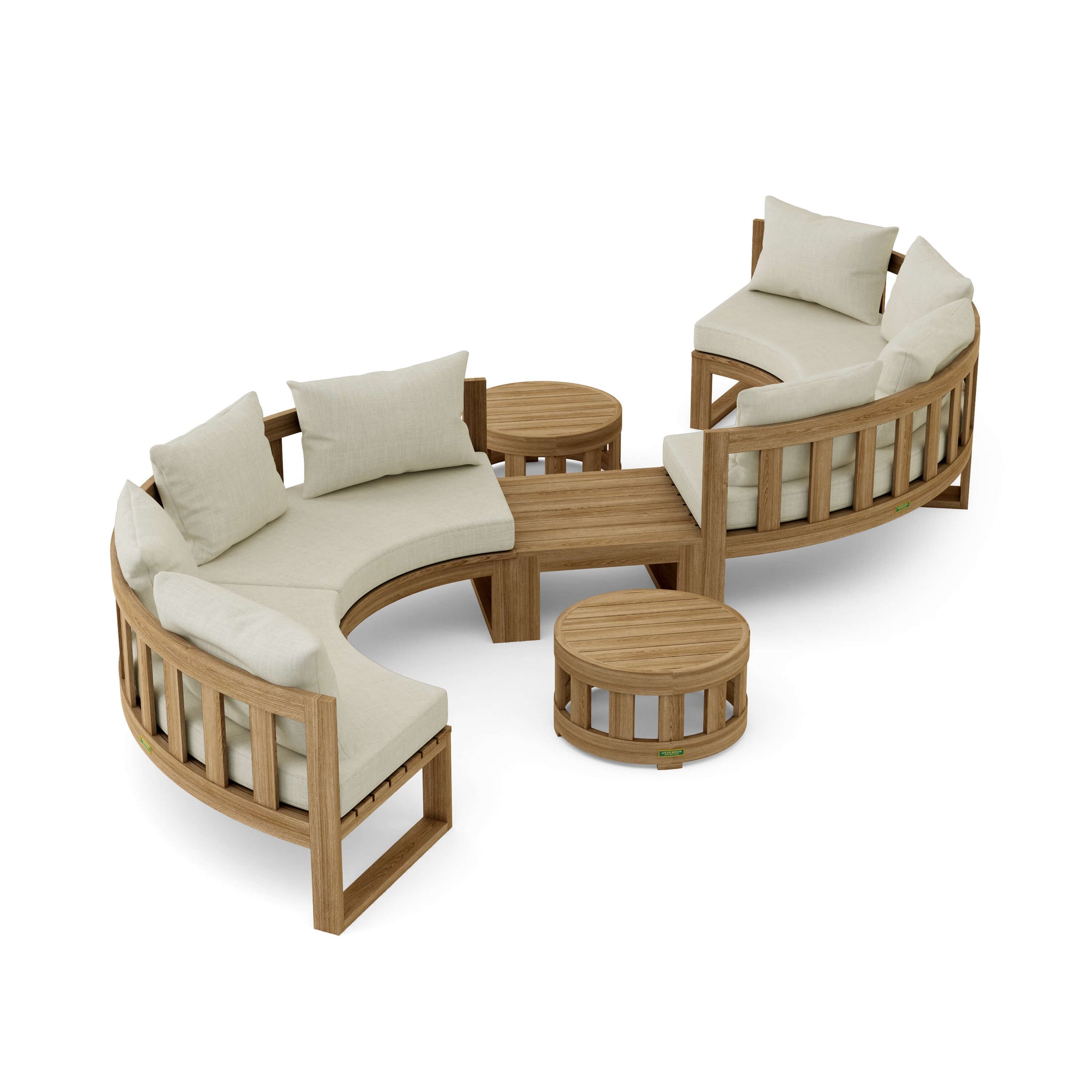 Circular Modular Deep Seating for Any Outdoor Setting Set